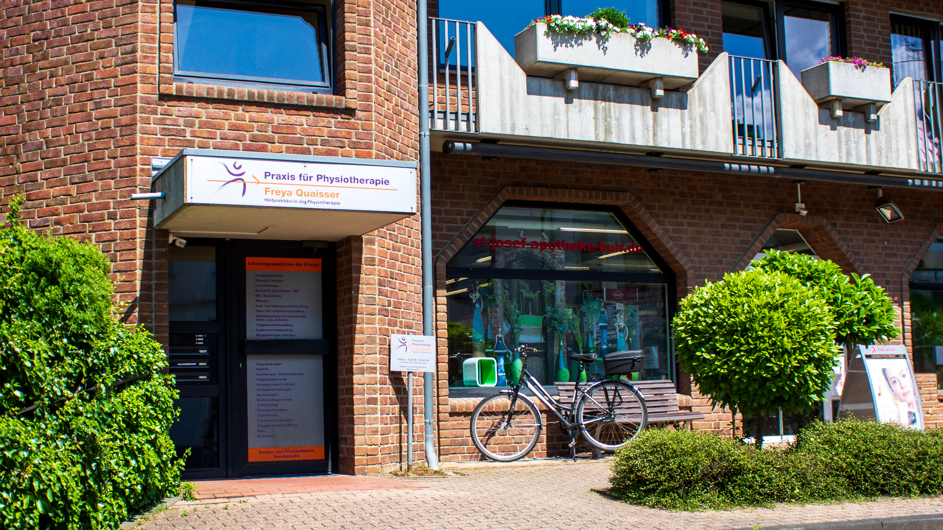 Aussenansicht Gebäude Physiopraxis Buir
